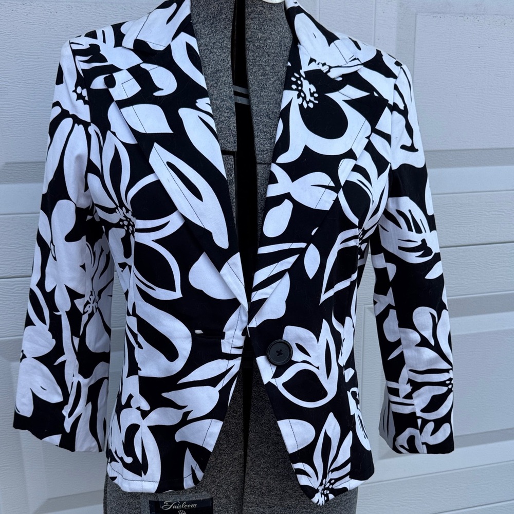 Black and White Women's Blazer